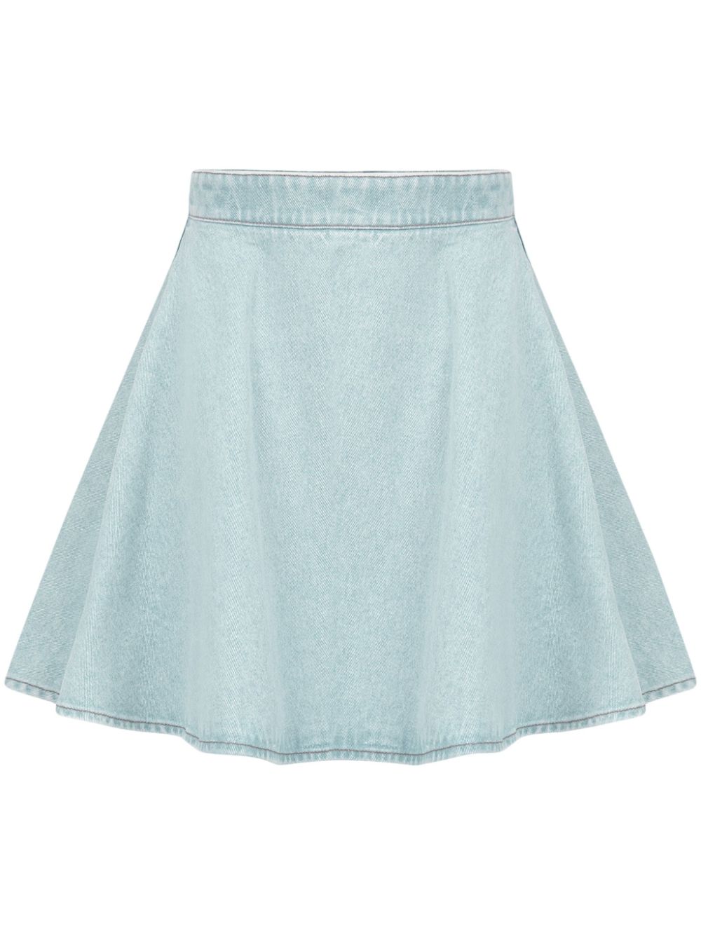 Nina Ricci logo-print cotton denim skirt - Blue von Nina Ricci