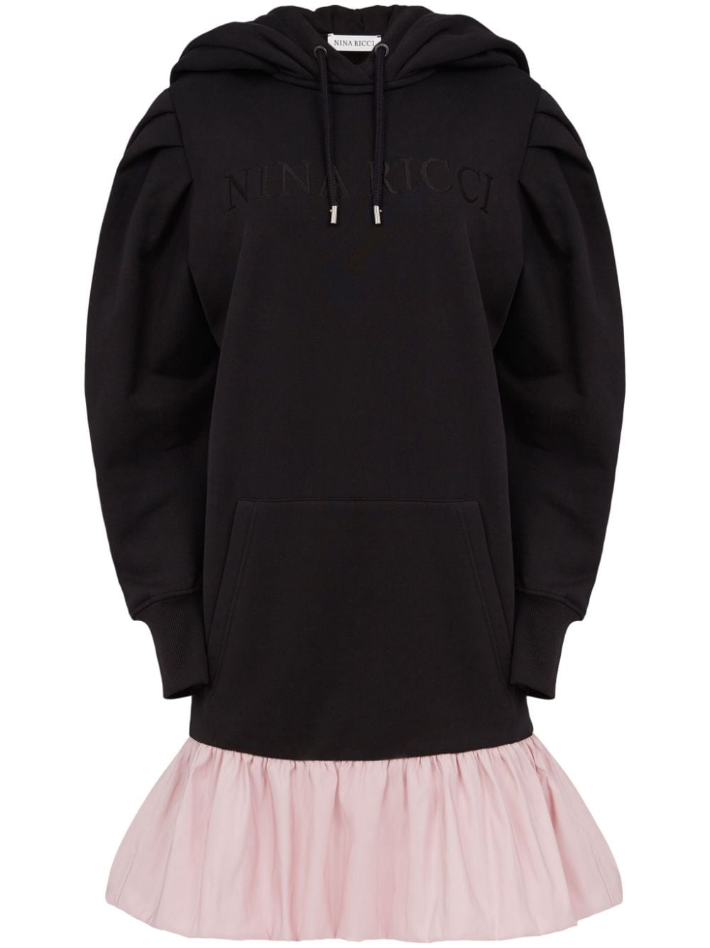 Nina Ricci logo-print cotton sweatshirt minidress - Black von Nina Ricci