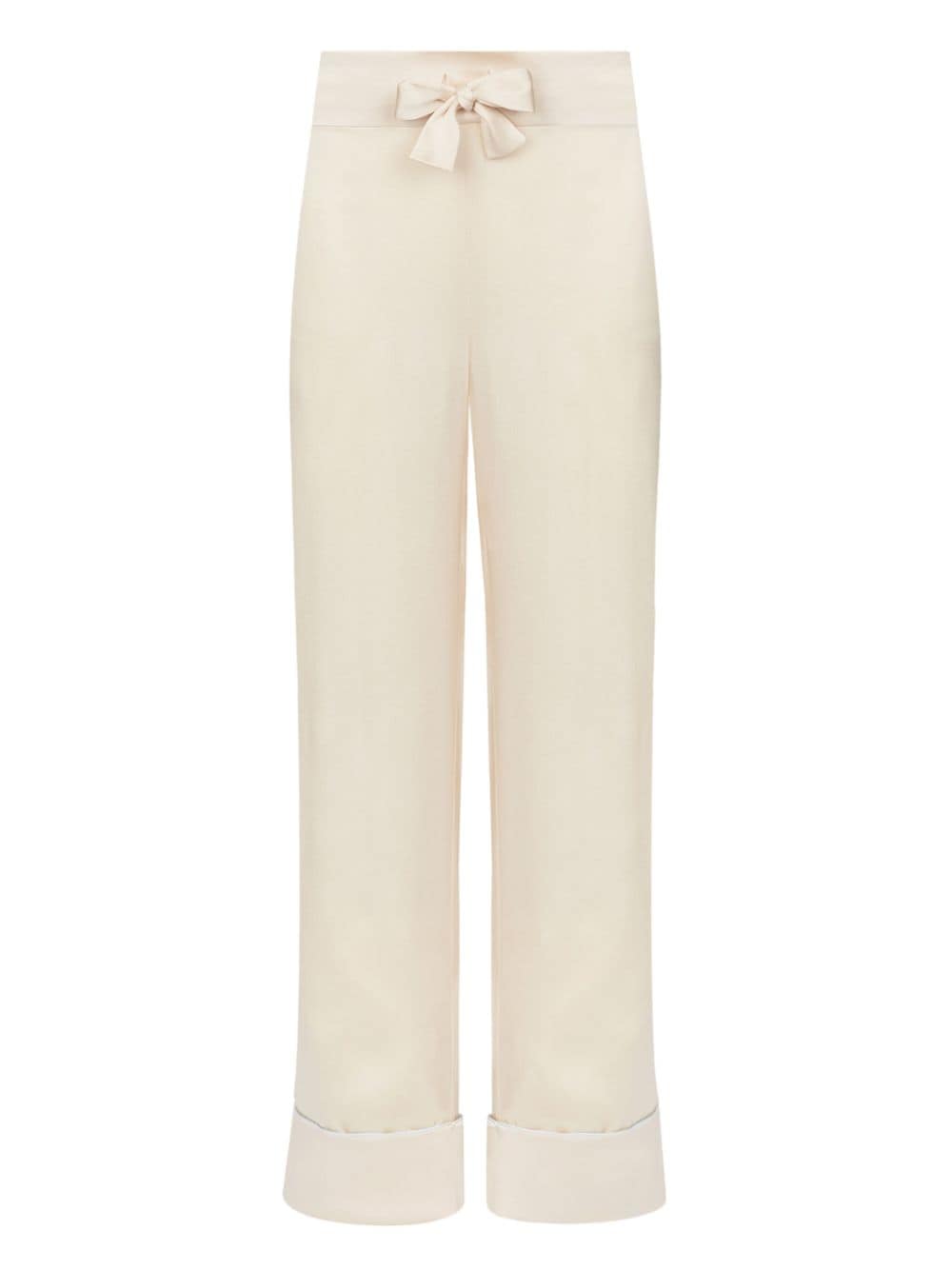 Nina Ricci pipe-trimmed satin pajama trousers - Neutrals von Nina Ricci