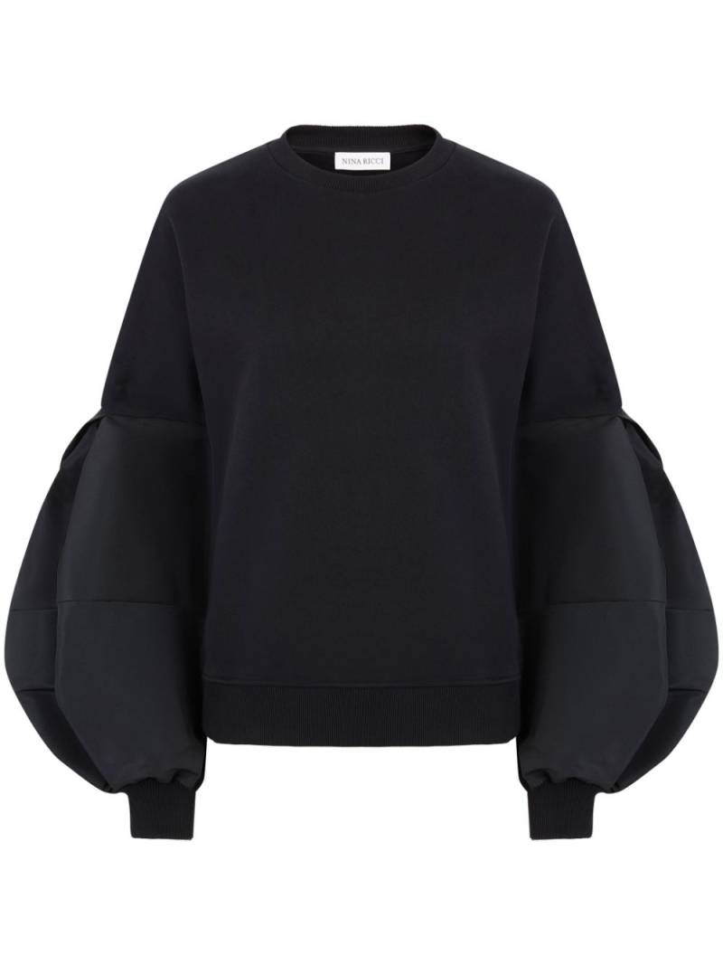 Nina Ricci puff-sleeve sweatshirt - Black von Nina Ricci