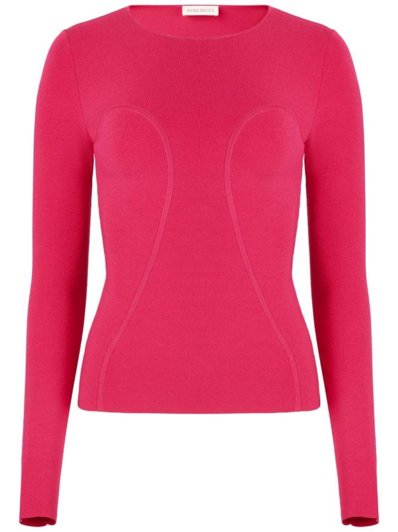 Nina Ricci round-neck knitted jumper - Red von Nina Ricci