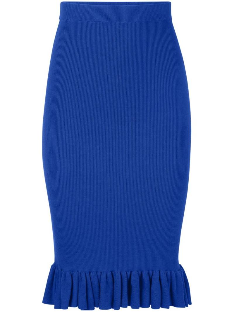 Nina Ricci ruffled peplum skirt - Blue von Nina Ricci