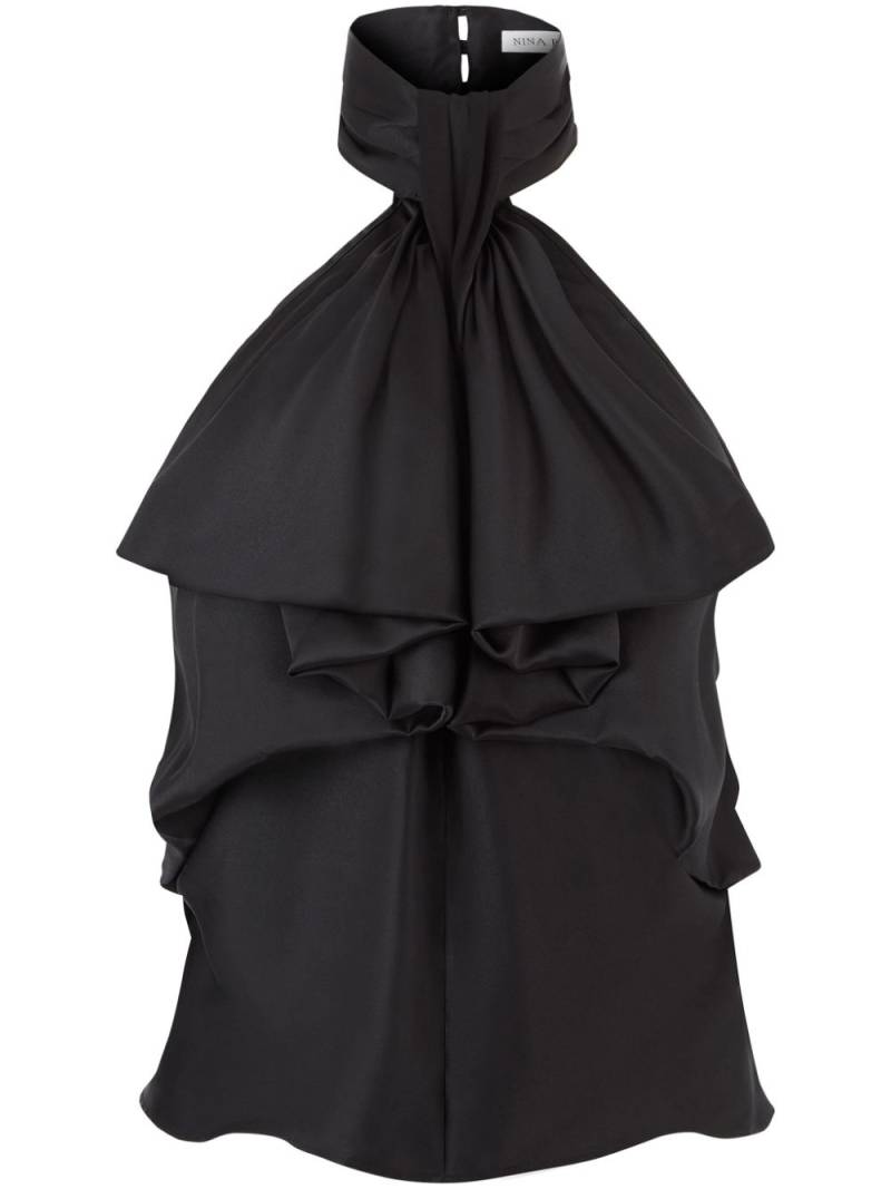 Nina Ricci ruffled top - Black von Nina Ricci