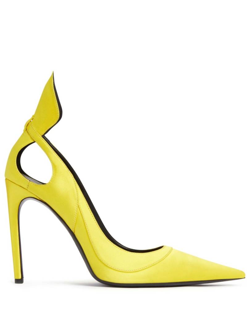 Nina Ricci satin pumps - Yellow von Nina Ricci