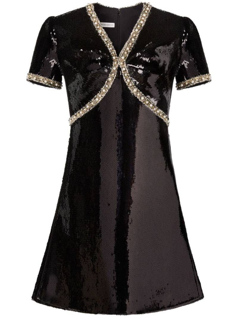 Nina Ricci sequin-design mini dress - Black von Nina Ricci