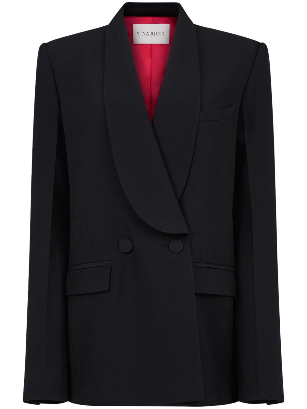 Nina Ricci shawl-lapel double-breasted blazer - Black von Nina Ricci