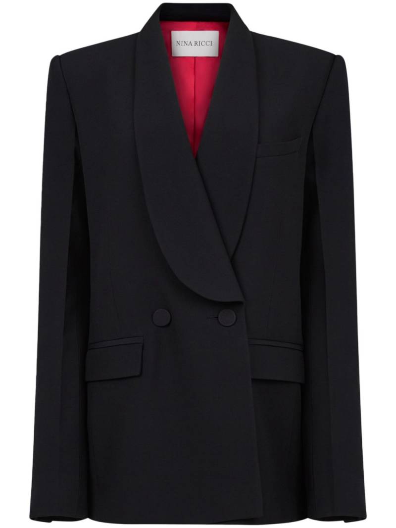 Nina Ricci shawl-lapel double-breasted blazer - Black von Nina Ricci