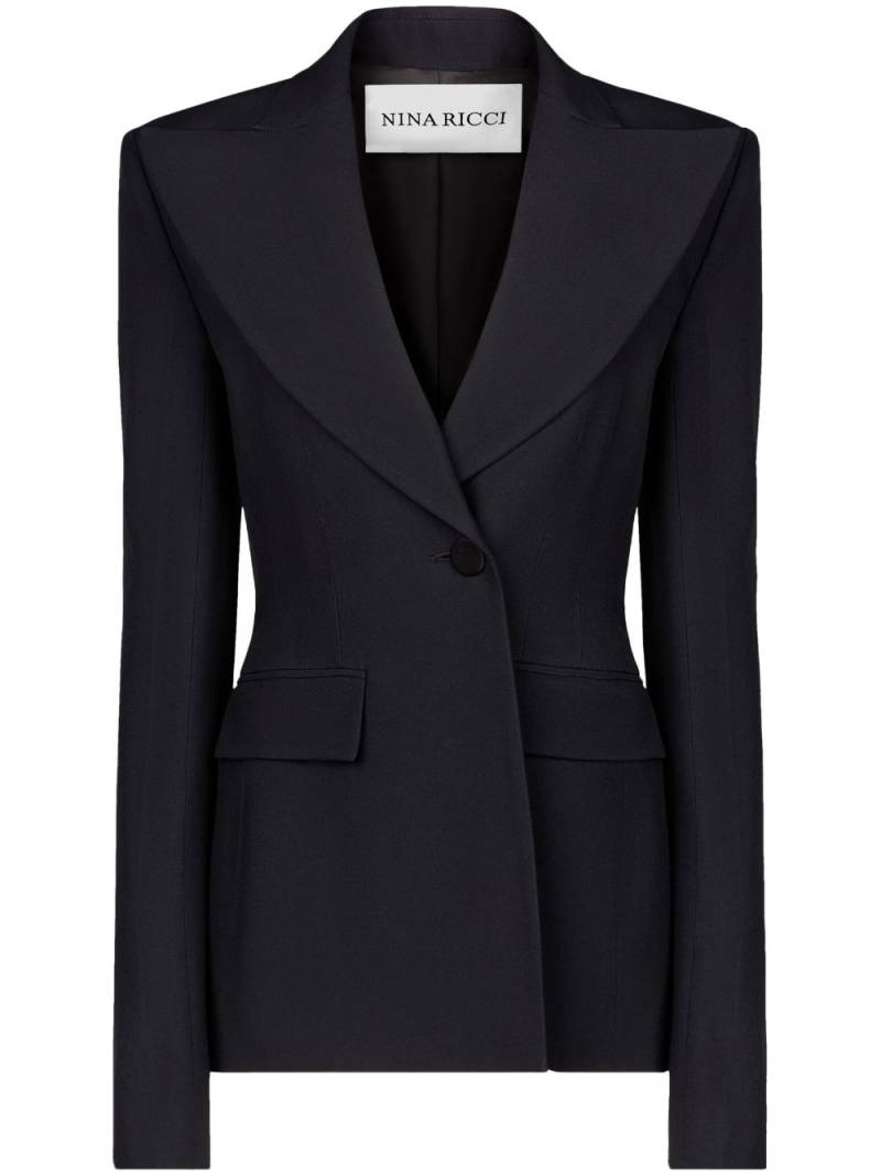 Nina Ricci single-breasted peaked-lapels blazer - Black von Nina Ricci