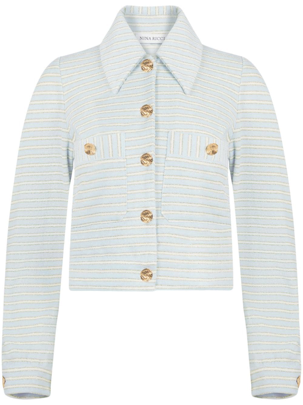 Nina Ricci striped cotton jacket - Blue von Nina Ricci