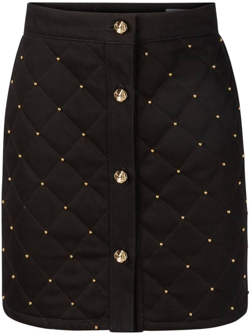 Nina Ricci studded quilted cotton skirt - Black von Nina Ricci