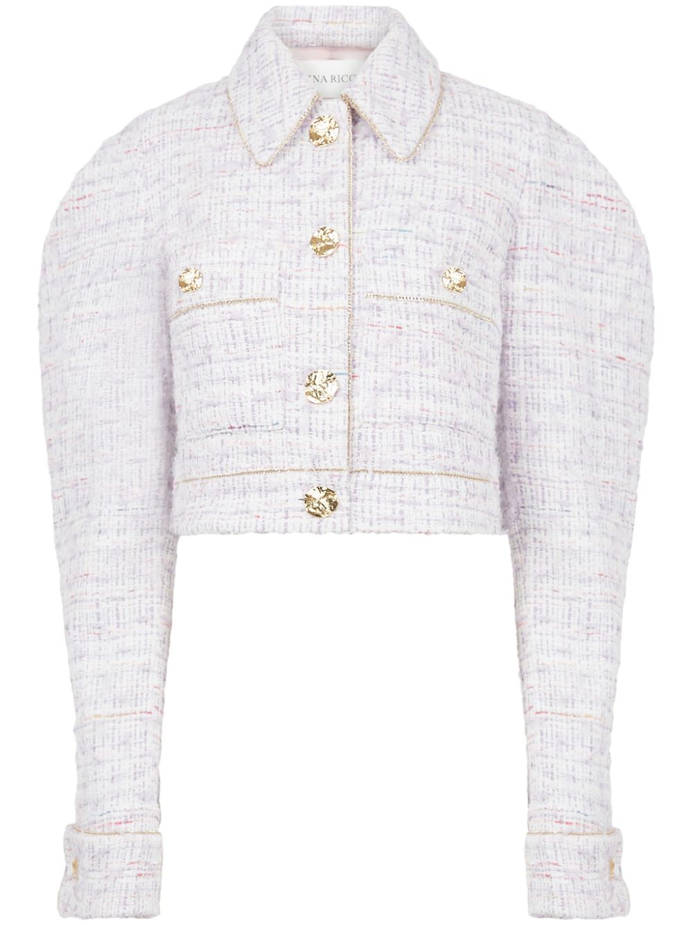 Nina Ricci tweed cocoon jacket - Purple von Nina Ricci