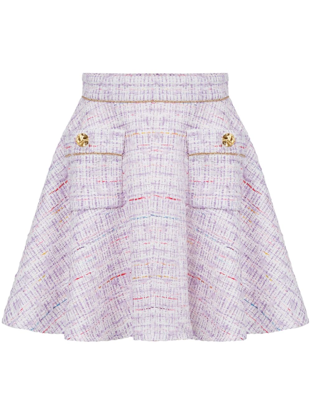 Nina Ricci tweed skater miniskirt - Purple von Nina Ricci