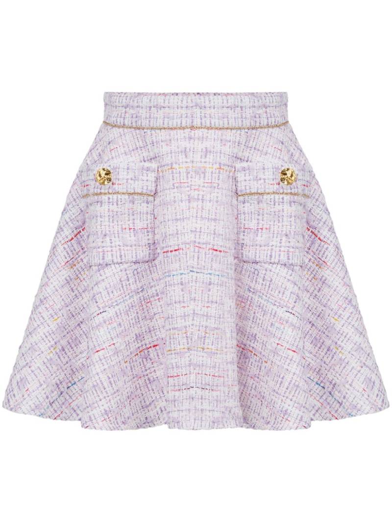 Nina Ricci tweed skater miniskirt - Purple von Nina Ricci