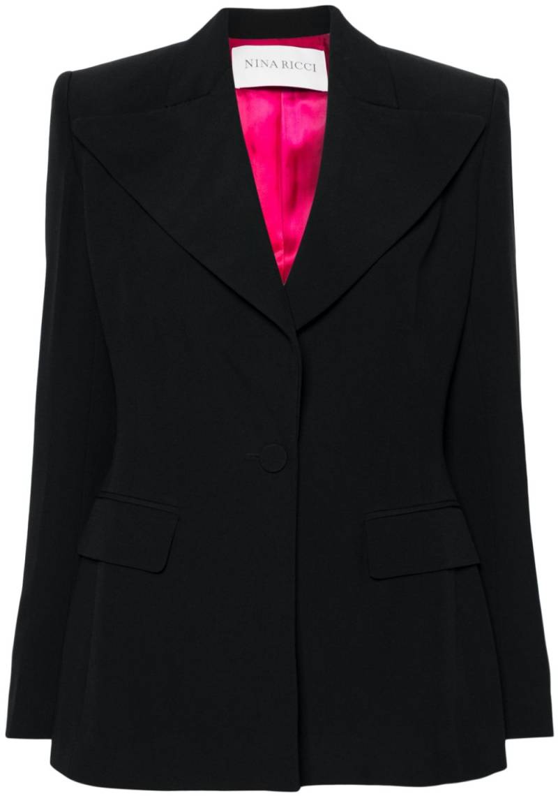 Nina Ricci wide-lapels single-breasted blazer - Black von Nina Ricci