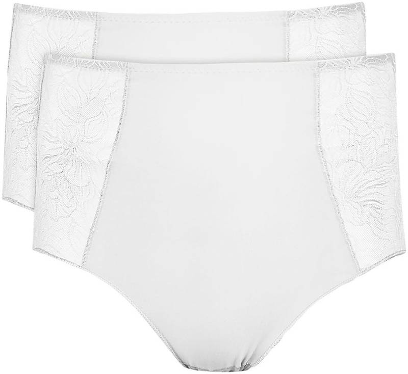 Nina Von C. High-Waist-Slip »"Cotton Shape"«, (2er Pack), mit seitlich eingesetztem Spitzen-Tüll von Nina Von C.