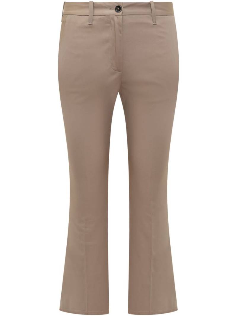 Nine In The Morning Rome Trumpet flared trousers - Neutrals von Nine In The Morning