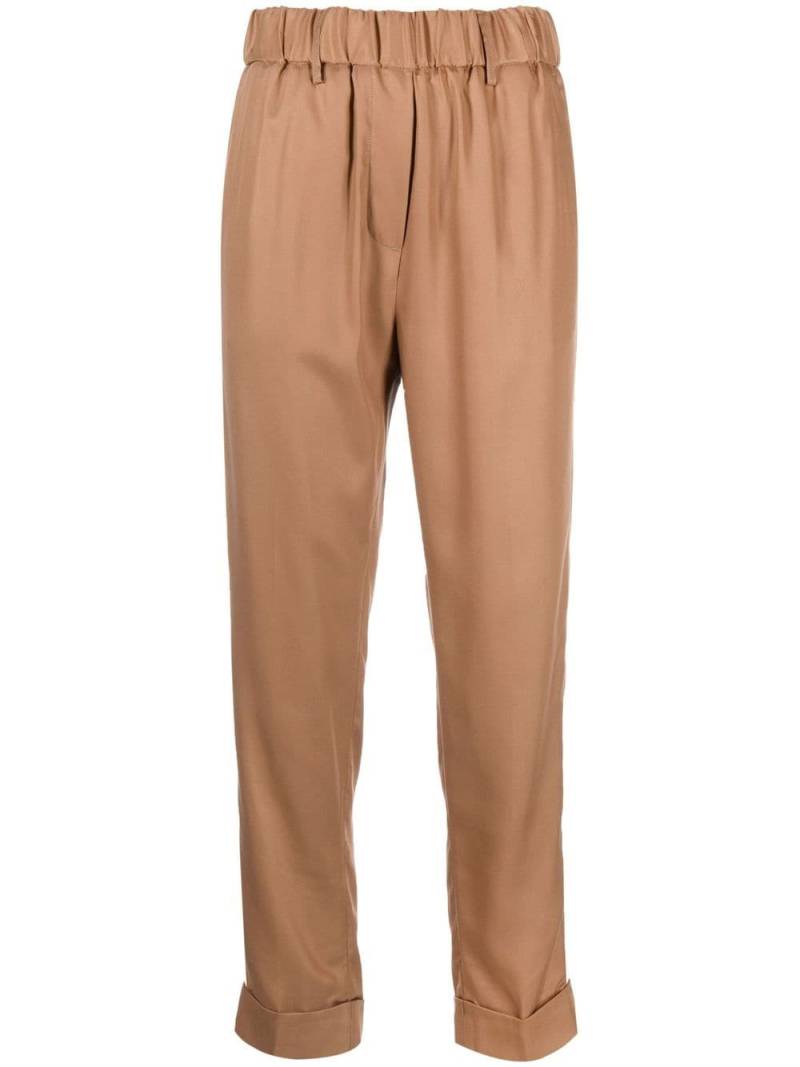 Nine In The Morning cropped elasticated-waistband trousers - Neutrals von Nine In The Morning