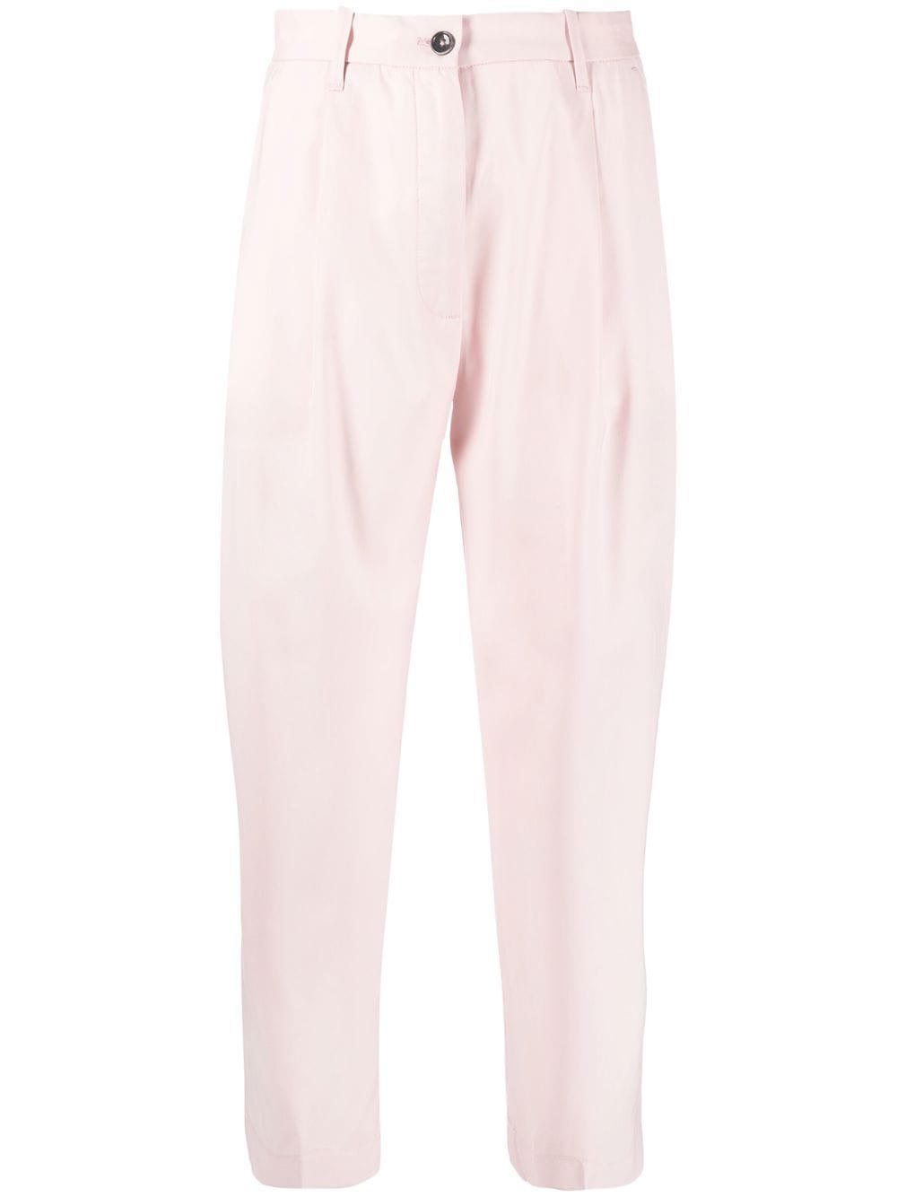 Nine In The Morning pleat-detail silk tapered trousers - Pink von Nine In The Morning