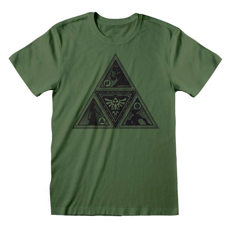 "triforce" Tshirt Damen Dunkelgrün S von Nintendo