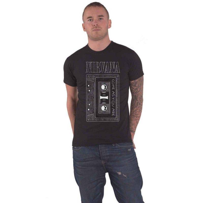 As You Are Tape Tshirt Damen Schwarz L von Nirvana