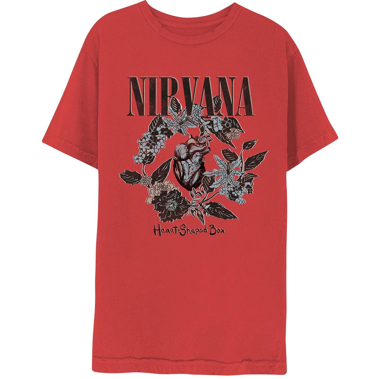 Heart Shaped Box Tshirt Damen Rot Bunt L von Nirvana