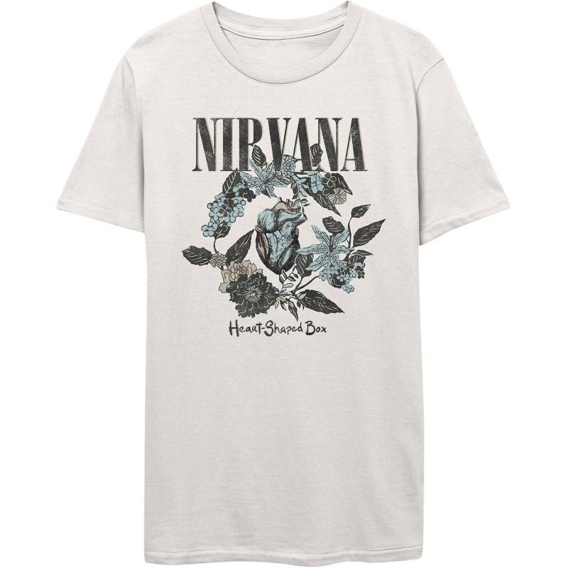 Nirvana - Heart Shaped Box TShirt, für Damen, Weiss, Größe XXL von Nirvana