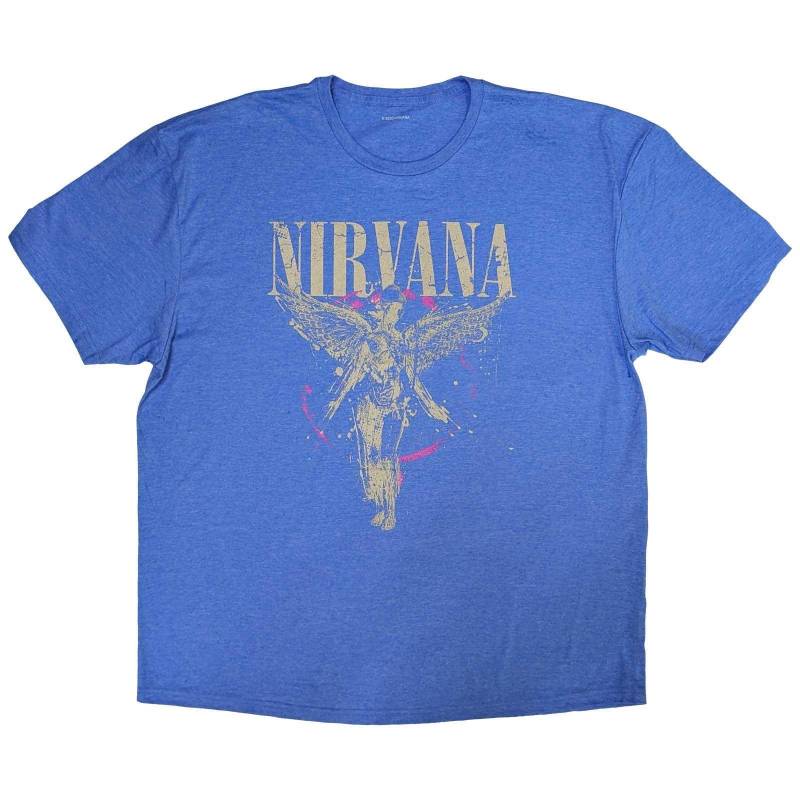 In Utero Tshirt Damen Hellblau M von Nirvana