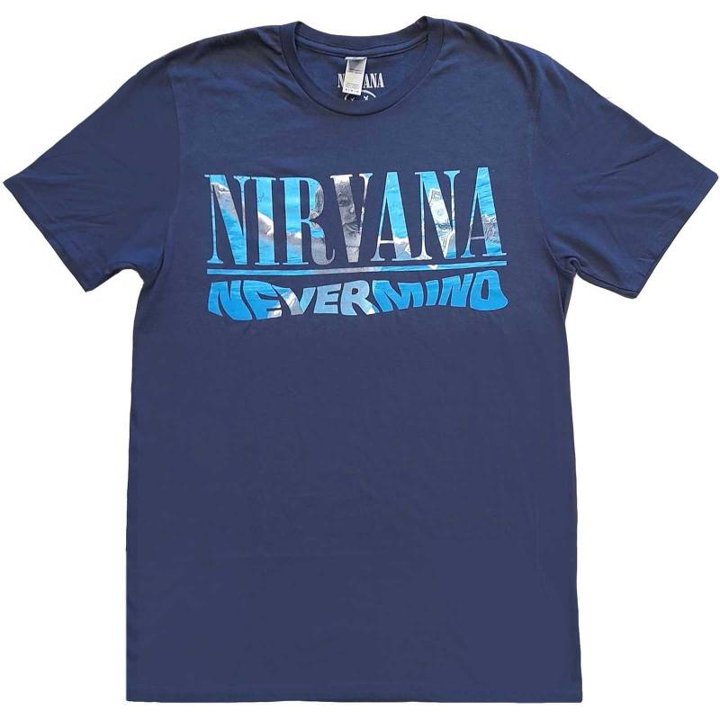 Nevermind Tshirt Damen Marine L von Nirvana
