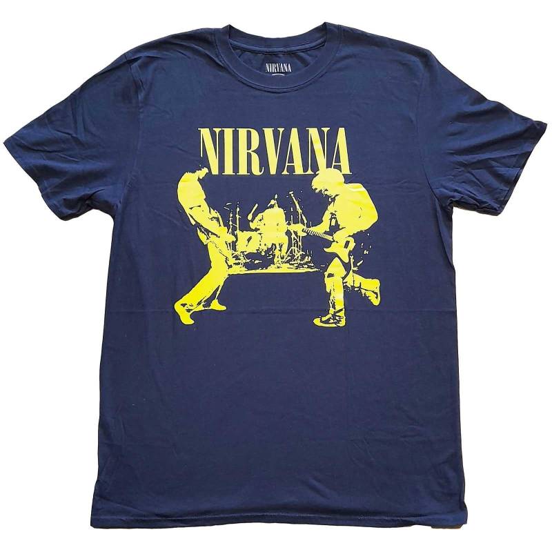 Nirvana - Stage TShirt, für Damen, Marine, Größe S von Nirvana