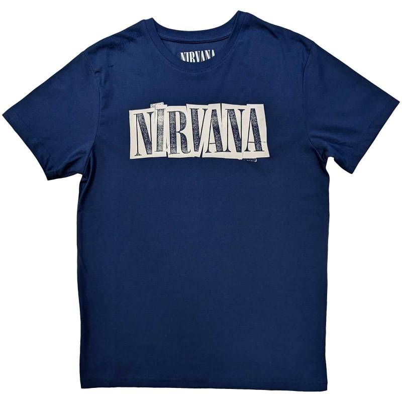Tshirt Damen Blau Denim L von Nirvana