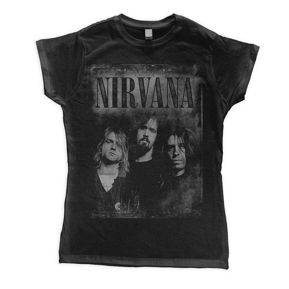 Tshirt Damen Schwarz S von Nirvana