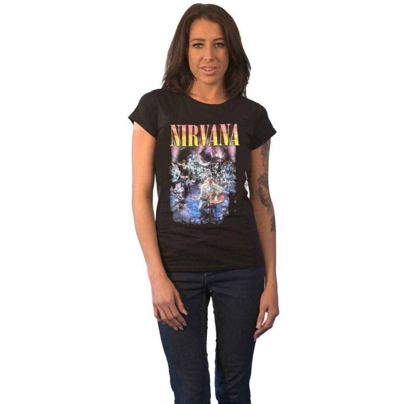 Nirvana - Unplugged TShirt, für Damen, Schwarz, Größe 36 von Nirvana