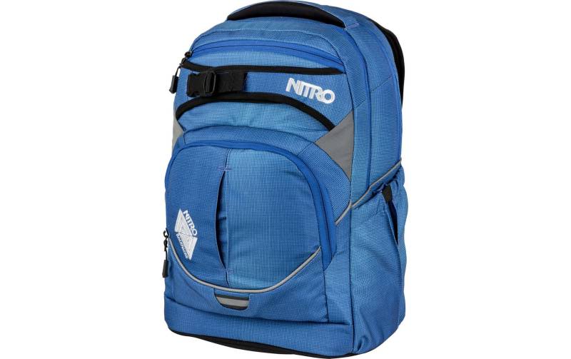 NITRO Schulrucksack »Superhero Blur Brilliant Blue«, Reflektoren, mit gratis Pencil Case & Duffle Bag von Nitro