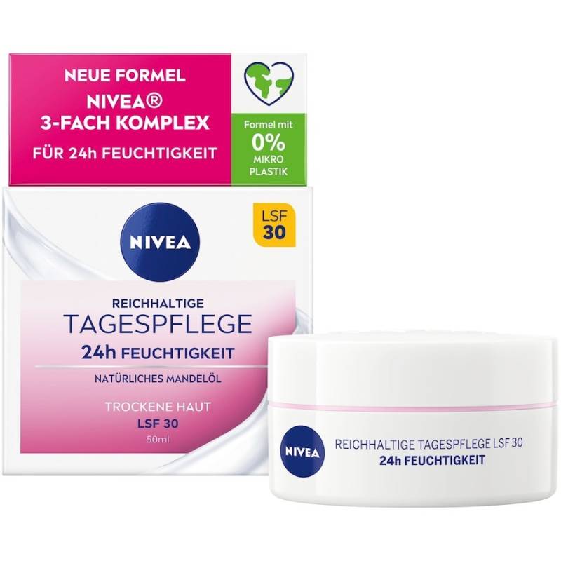 NIVEA  NIVEA Reichhaltige Tagespflege 24h Feuchtigkeit LSF 30 tagescreme 50.0 ml von Nivea