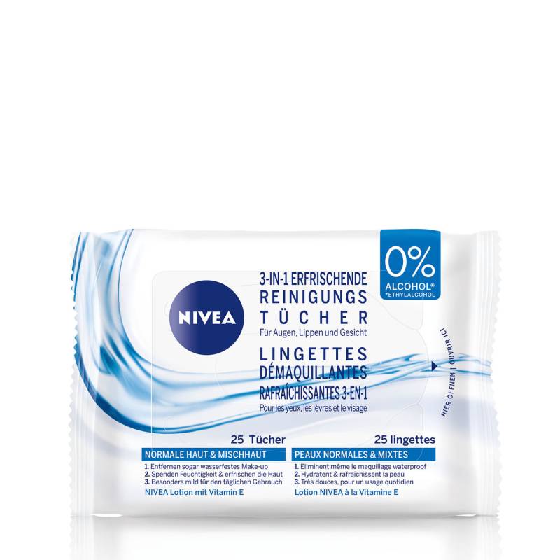 Nivea Aqua Effect Reinigungstücher 25ST Damen von Nivea