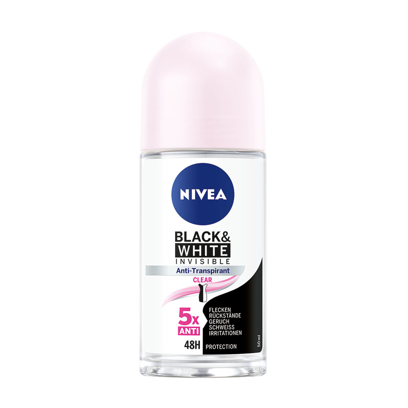 Nivea Black & White Invisible Deo Clear Roll-On 50ml Damen von Nivea