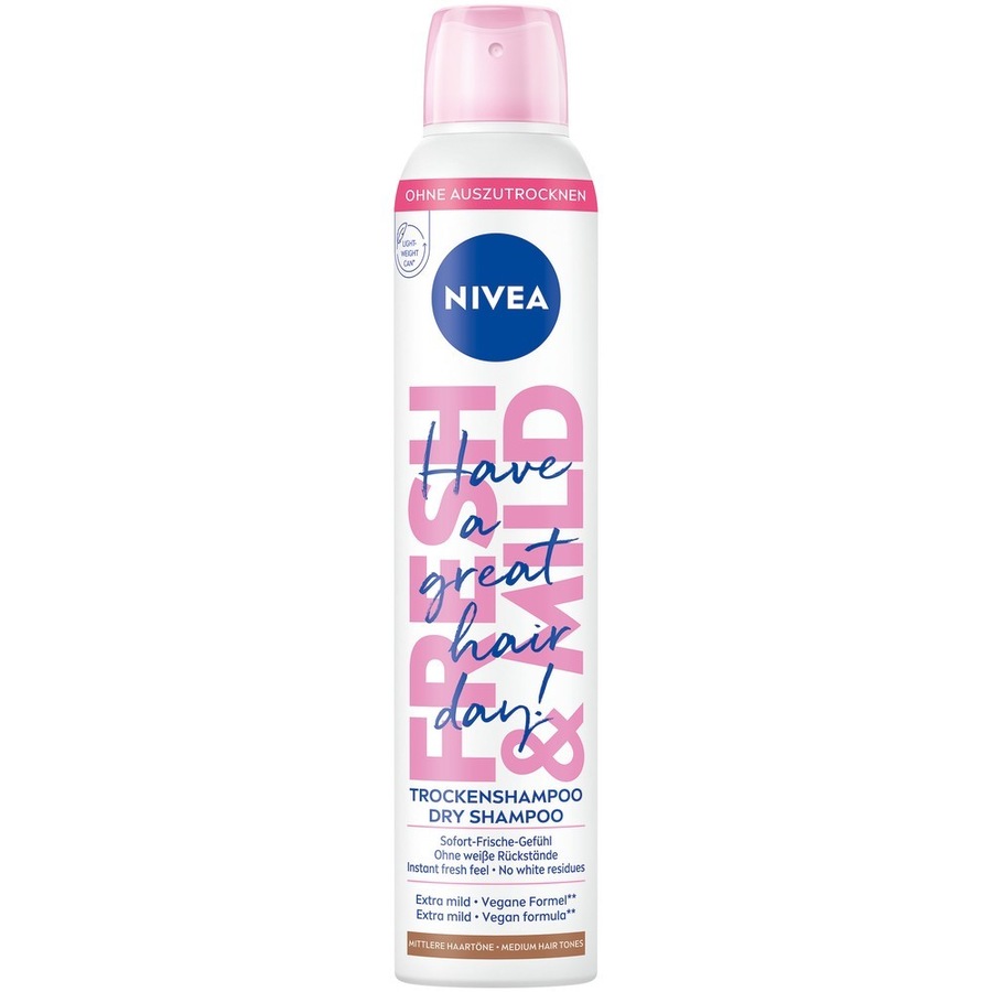 NIVEA NIVEA Fresh & Mild Mittlere Haartöne trockenshampoo 200.0 ml NIVEA NIVEA Fresh & Mild Mittlere Haartöne trockenshampoo 200.0 ml von Nivea