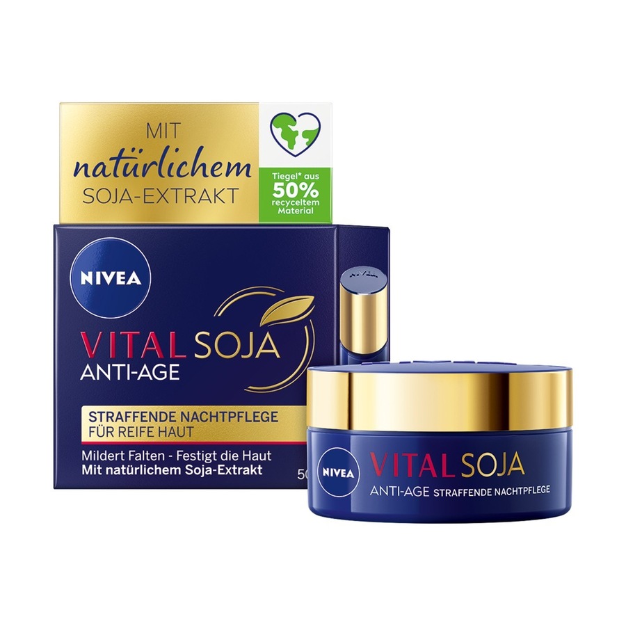 NIVEA  NIVEA VITAL Soja Anti-Age Straffende Nachtpflege nachtcreme 50.0 ml von Nivea