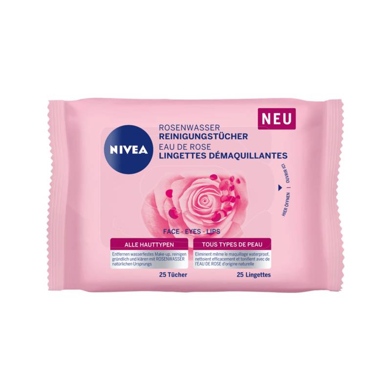 Nivea Rosenwasser Reinigungstücher 25ST Damen von Nivea