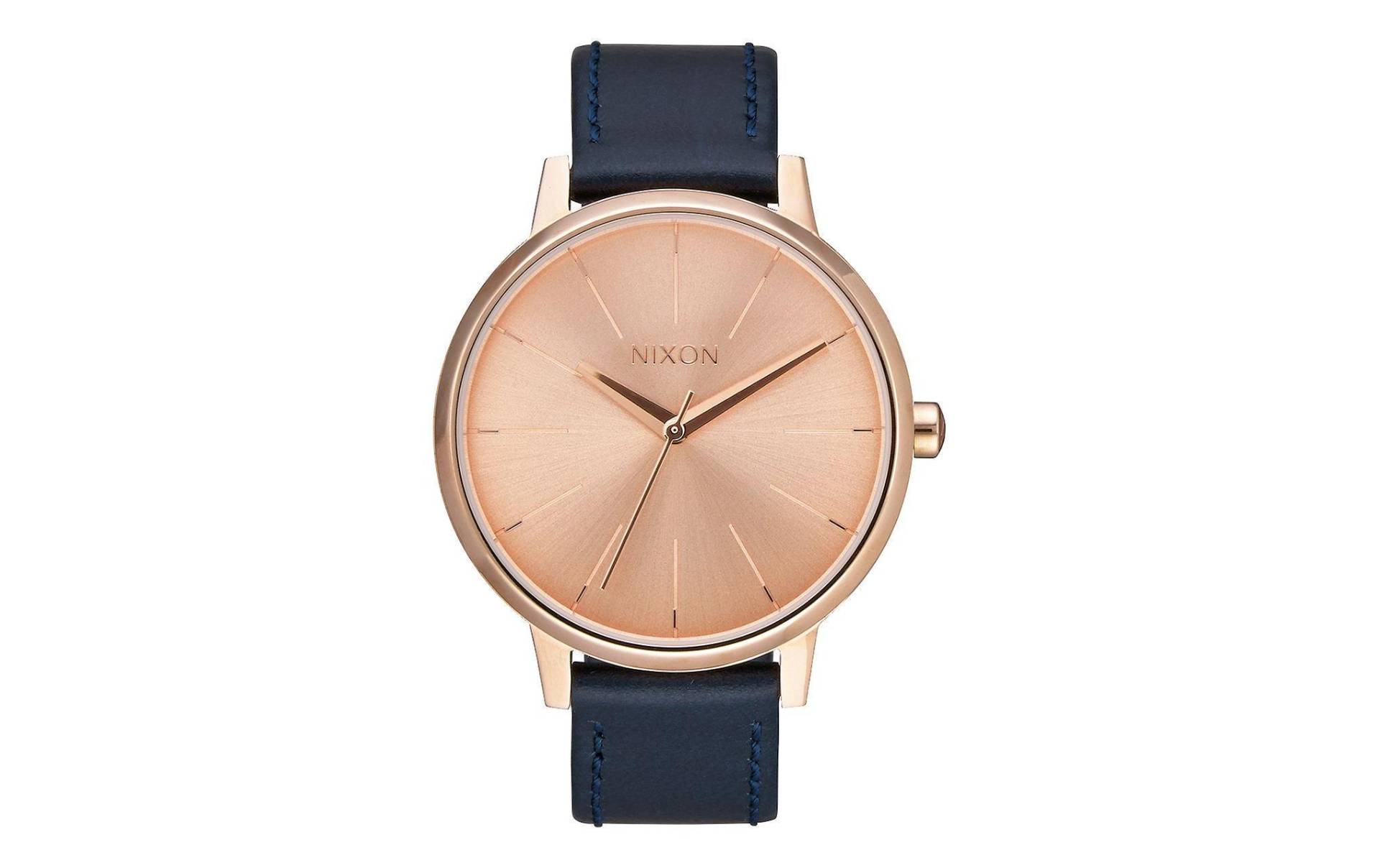 Nixon Chronograph »Kensington Leather Rose Goldfarben Navy 37 mm« von Nixon