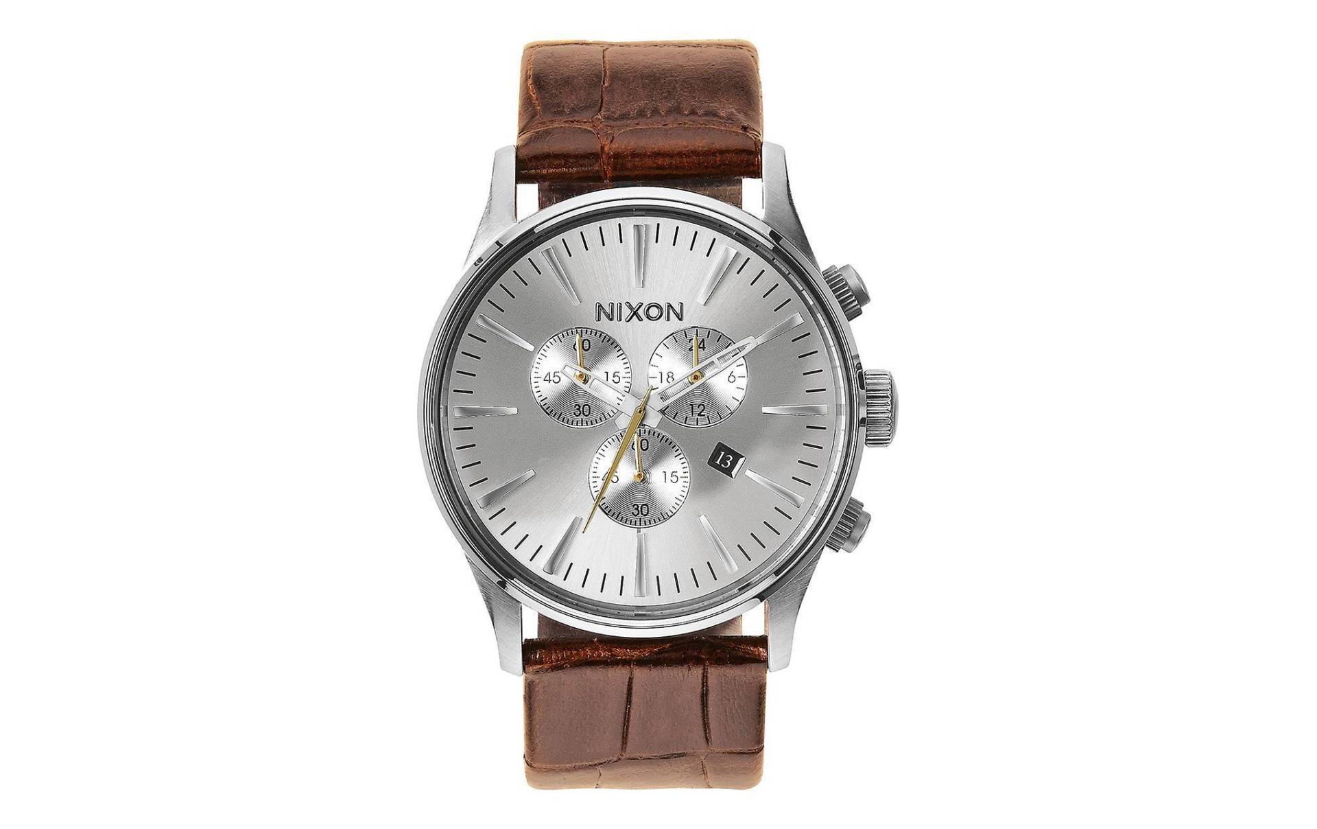 Nixon Quarzuhr »Chrono Leather Saddle Gator« von Nixon