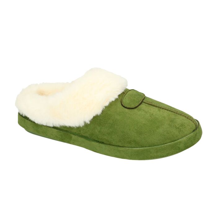 Wohlfühlschuh für Sie aus samtweichem Softmaterial olive, 37 von Comforta