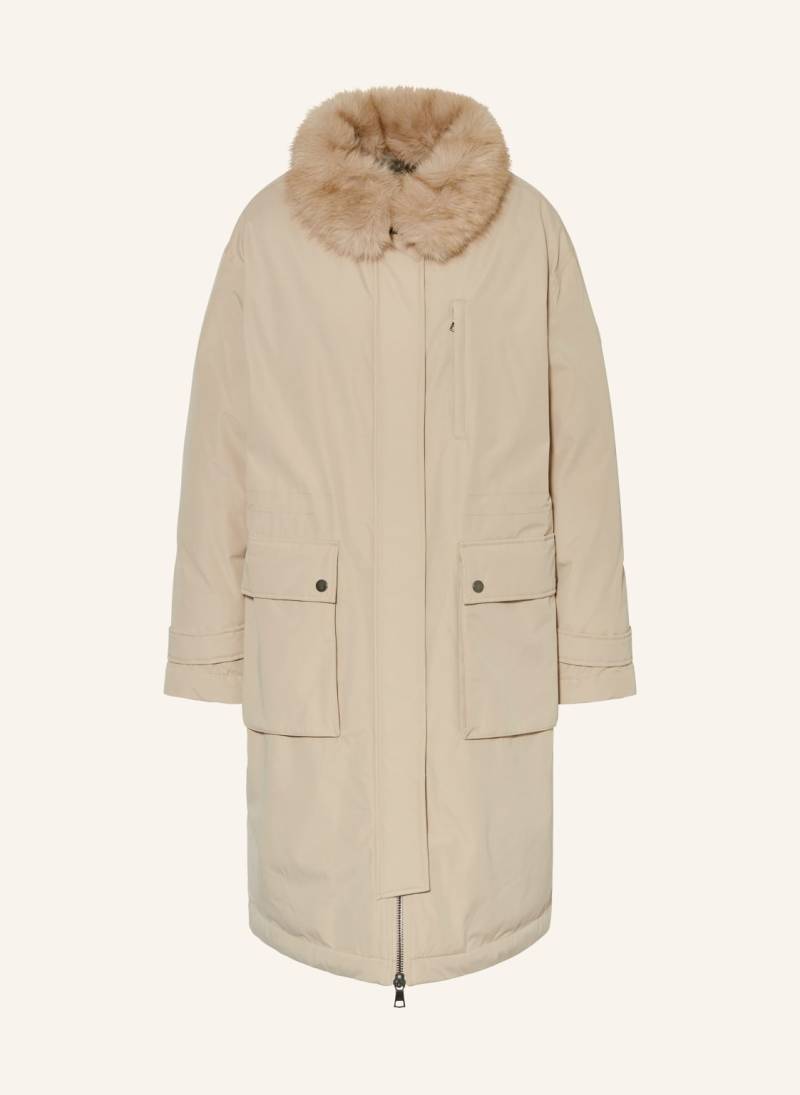 No.1 Como Parka Mira Mit Abnehmbarem Kunstpelz beige von No.1 Como