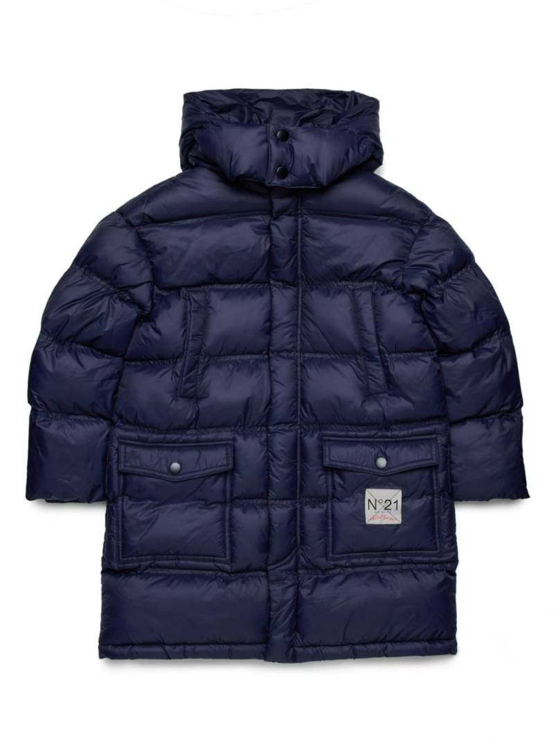 Nº21 Kids High Neck Padded Jacket - Blue von Nº21 Kids