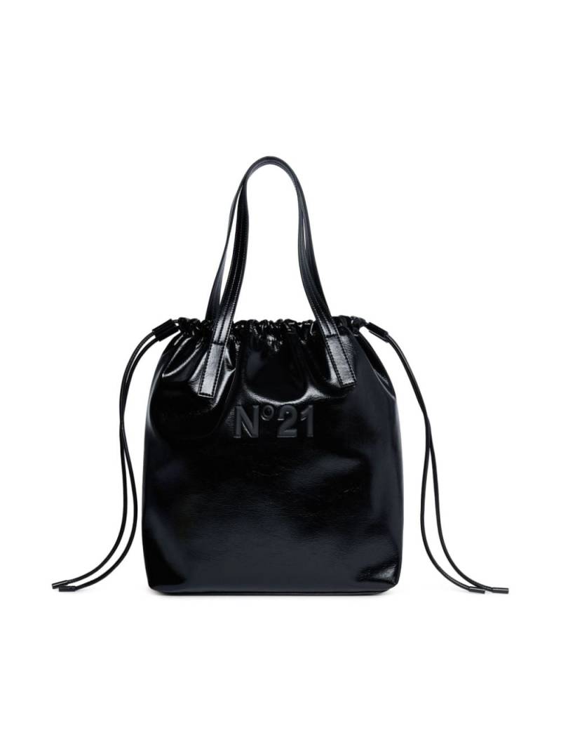 Nº21 Kids embossed logo shoulder bag - Black von Nº21 Kids