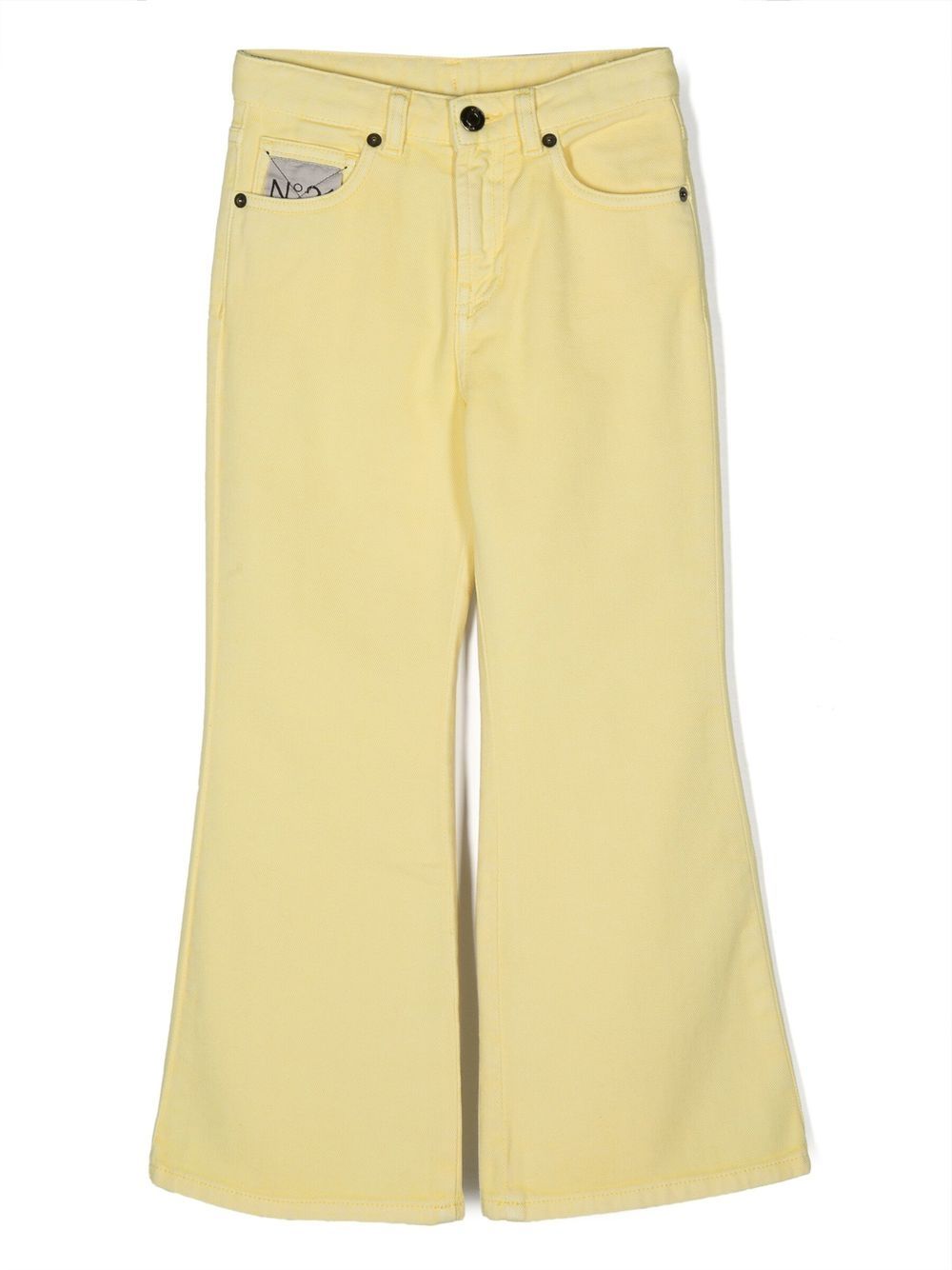 Nº21 Kids flared-leg cut trousers - Yellow von Nº21 Kids