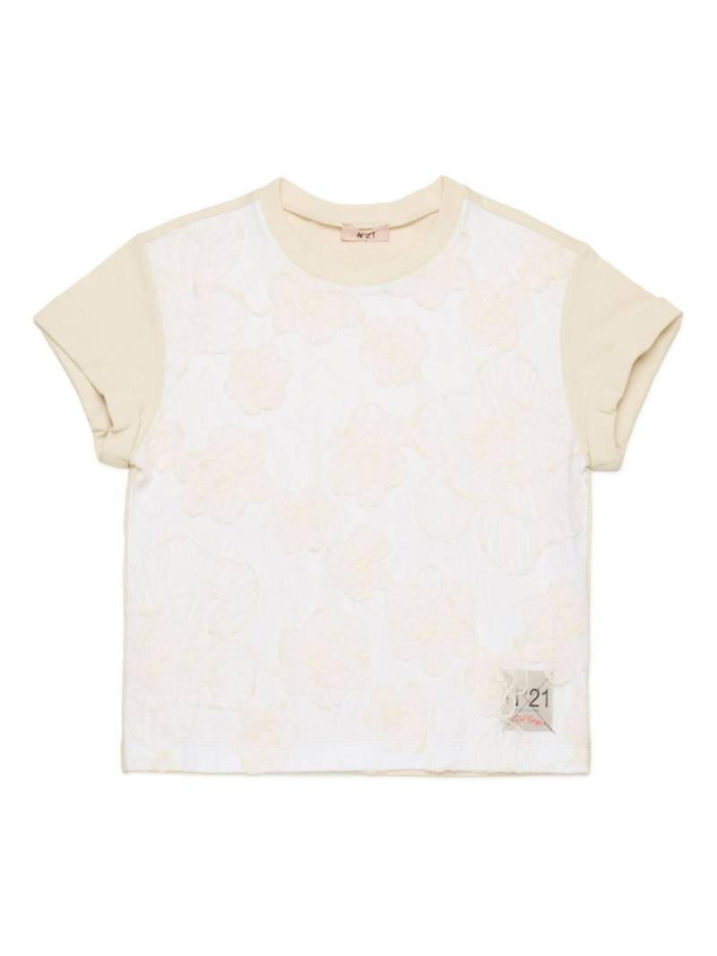 Nº21 Kids floral-lace T-shirt - White von Nº21 Kids