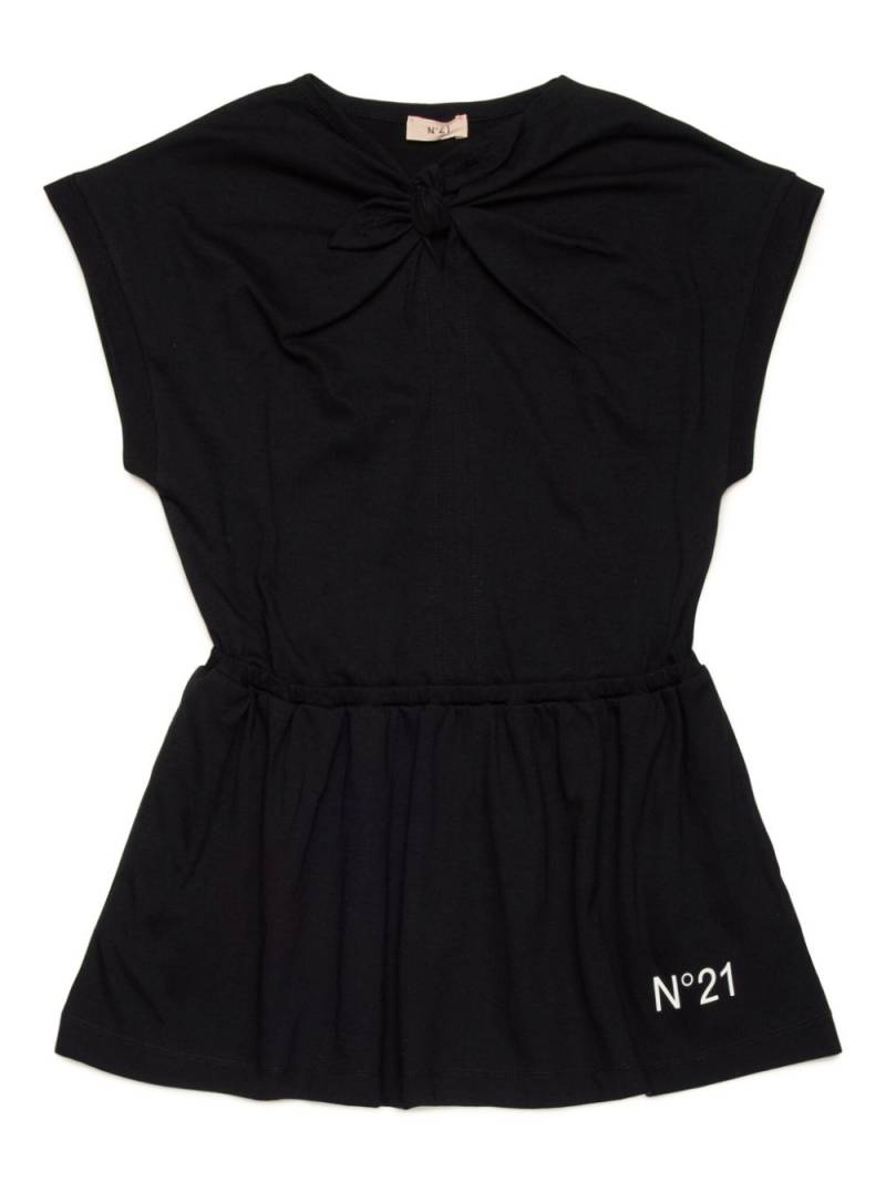 Nº21 Kids gathered cotton dress - Black von Nº21 Kids