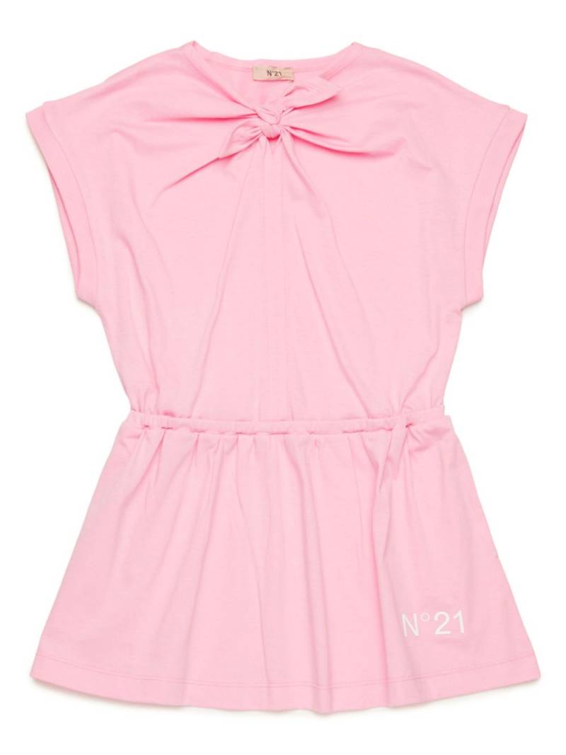 Nº21 Kids gathered cotton dress - Pink von Nº21 Kids