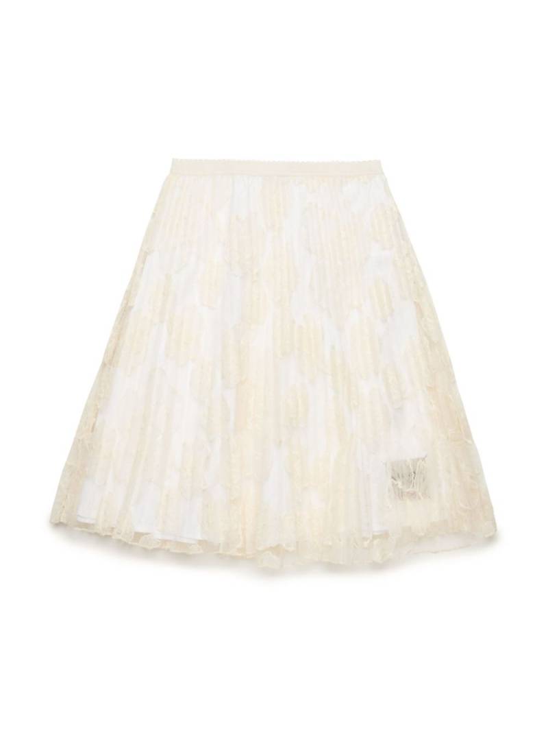 Nº21 Kids lace-overlay skirt - Neutrals von Nº21 Kids